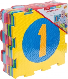 Bunte Schaumstoffmatte mit Zahlen