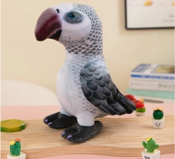 Plüschpapagei Grau 20 cm