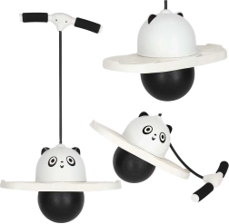 Kinder-Pogo-Springer Panda für Balance, schwarz-weiß