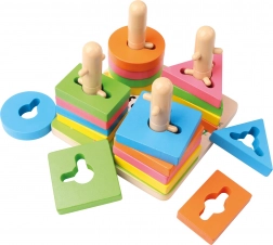 Holz-Steckspiel mit Formen 15 cm