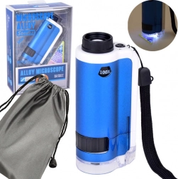 Taschenmikroskop für Kinder mit 100×/250× Vergrößerung, aus Metall