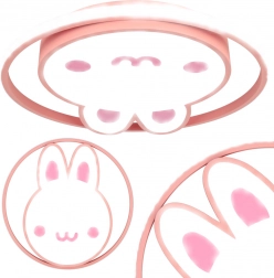 LED-Deckenleuchte für Kinderzimmer mit Fernbedienung Häschen