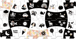 Schaumstoff-Puzzlematte Treflíci – schwarz-weißer Spielboden aus Schaumstoff