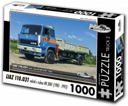 Puzzle Retro Autos Liaz 110.031 Pritsche mit Arm HR 3001, 1000 Teile