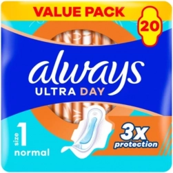 Always Ultra Day Normal Slipeinlagen mit Flügeln, 20 Stk.