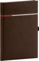 Wöchentliches Tagebuch Tomy braun-rot 2026