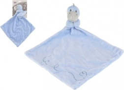 Plüsch-Schmusetuch Dinosaurier blau 24 × 24 cm