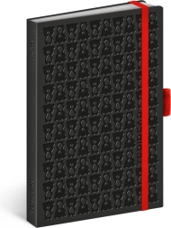 NOTIQUE Notizbuch TERIBEAR, schwarz, liniert, 9 × 13 cm