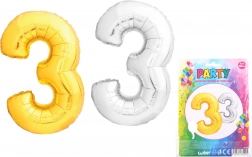 Aufblasbarer Ballon in Form der Zahl 3