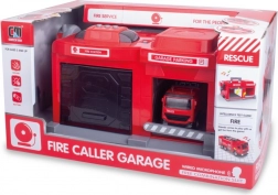 Feuerwehr-Spielset – Garage mit Licht und Sound
