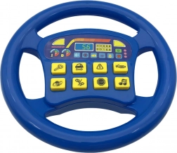 Interaktives Lenkrad mit realistischen Geräuschen blaue Farbe