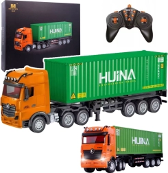 RC Lkw-Zugmaschine mit Container 1:18 HUINA mit Lichtern und Sounds