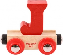 Bigjigs Rail Waggon für Holzeisenbahn – Buchstabe J