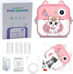 Sofortbildkamera mit Thermodrucker Katze Rosa