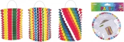 Papierlaterne Regenbogen Zylinder 16 cm