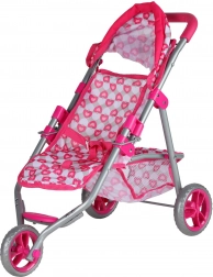 Woopie Royal dreirädriger Puppenwagen Herzen pink