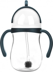 Zauberflasche mit Strohhalm und Gewicht 280 ml, weiß