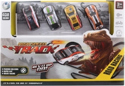 Abschussbahn mit Dino und Autos