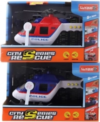 Polizei-Helikopter mit Batterien, Licht und Sound