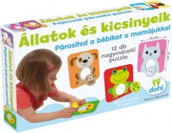 Dohany Baby-Einlegepuzzle Tiere mit Jungtieren