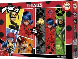 Kinderpuzzle EDUCA – Miraculous – Ladybug und Cat Noir 2×100 Teile