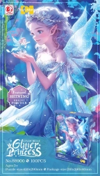 Puzzle mit 100 Teilen – blaue Prinzessin mit Glitzer