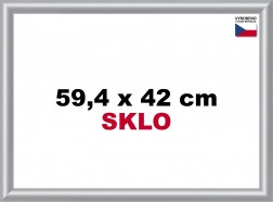 Plastikrahmen für Puzzles A2 silber