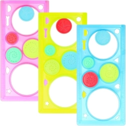 Spirograph – Set aus Zeichenschablonen, 3 Farben