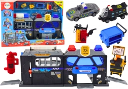 Zusammenklappbare Polizeistation mit Lichtern und Geräuschen