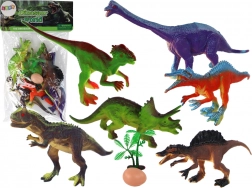 Set aus Dinosaurierfiguren mit Zubehör, 6 Stück
