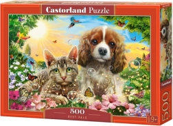 Puzzle 500 Teile Beste Freunde – Katze und Hund