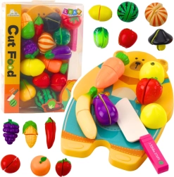 Kinderset zum Schneiden von Obst und Gemüse mit Schneidebrett und Messer