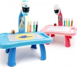 Kinder-Zeichenprojektor 2-in-1 – rosa Tischchen