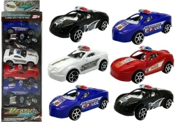 Set aus Polizeiautos mit Schwungmechanismus, 6 Stk.