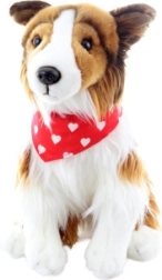Plüschspielzeug Langhaar Collie mit Schal