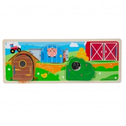 Sensorisches Holzpuzzle Bauernhof BIGJIGS TOYS