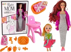 Schwangere Puppe mit Zubehör