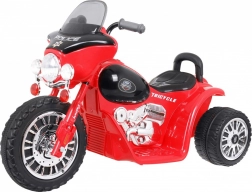 Elektrischer Kinder-Chopper mit 3 Rädern und LED-Lichtern – Rot