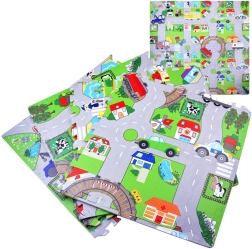 Schaumstoff-Puzzle Straße Weiche Spielmatte für Kinder 120x120cm