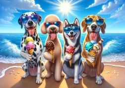 Puzzle Hunde im Urlaub 200 Teile