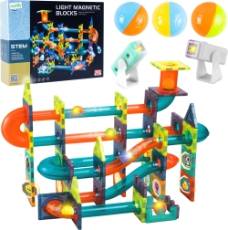 Magnetisches 3D-Konstruktionsset mit Licht, 110 Teile