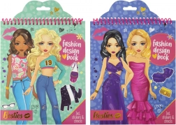 Modedesigner-Buch Besties mit Stickern und Schablonen