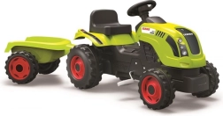 Trettraktor CLAAS mit grünem Anhänger