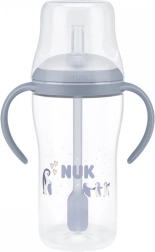 NUK Perfect Match Trinklernflasche mit Silikon-Strohhalm PENGUIN 260 ml
