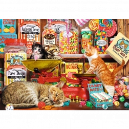 Puzzle 1000 Teile Katzen Süßigkeiten