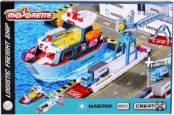 Majorette Logistikhafen MAERSK mit Frachtschiff und Fahrzeug