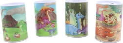 Metall-Spardose mit Dinosaurier-Motiv
