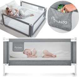 Nukido Bett-Sicherheitsgitter 200 cm grau