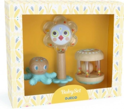 Beißring und Rassel DJECO Baby White