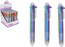 Kugelschreiber mit 6 Farben transparent